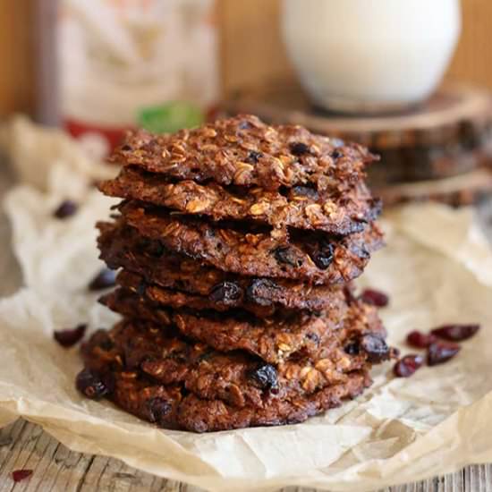 Banana Cranberry Oatmeal Cookies