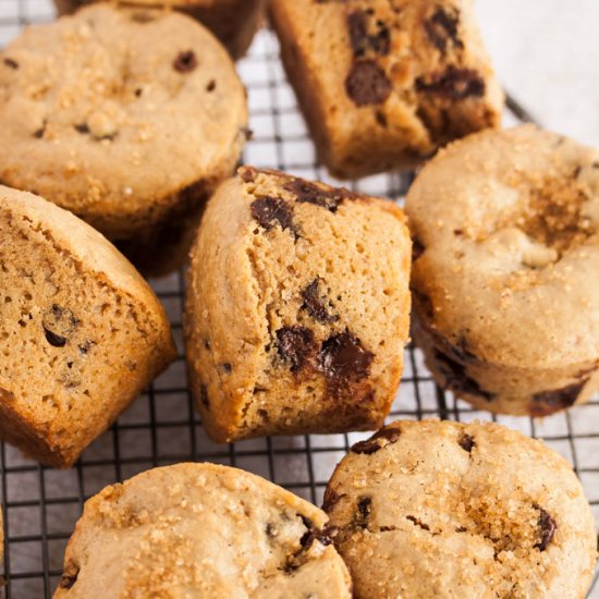 Choc Chip Peanut Butter Muffins