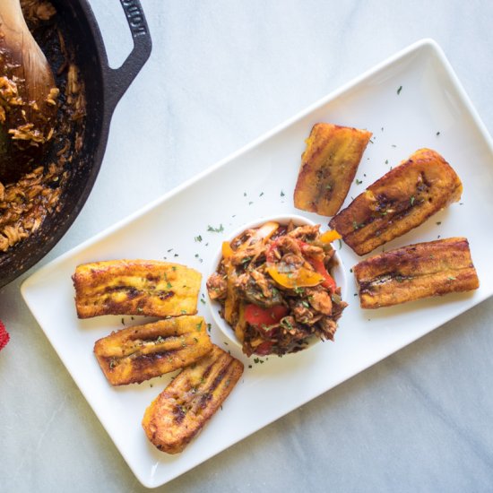 BBQ JERK CHICKEN + PLANTAINS