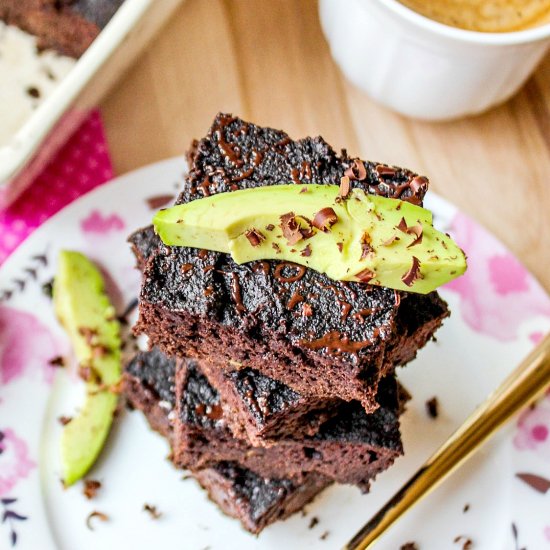 Healthy Fudgy Avocado Brownies