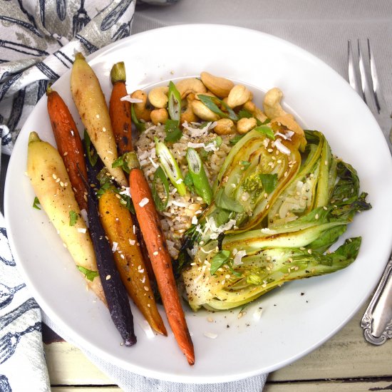 Sesame Coconut Rice and Veggie Bowl