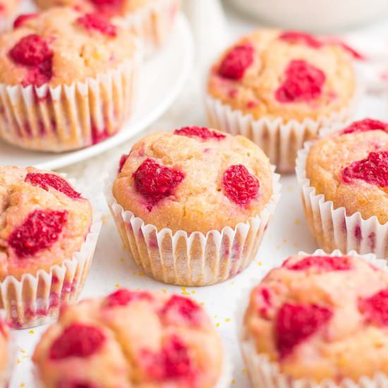 Raspberry Lemon Mini Muffins