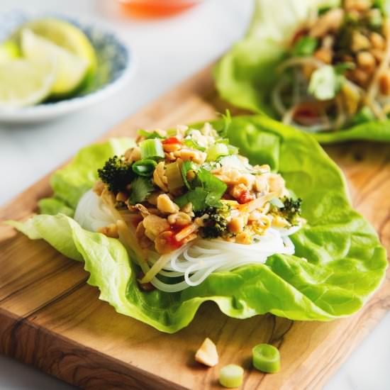 Pad Thai Lettuce Wraps