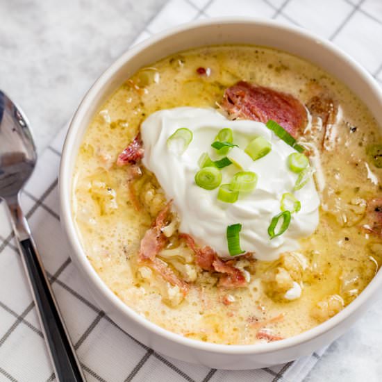 Instant Pot Ham Cauliflower Soup