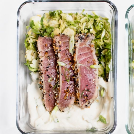 Everything Crusted Tuna Meal Prep