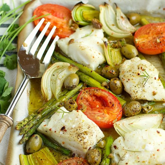 Sheet Pan Mediterranean Cod