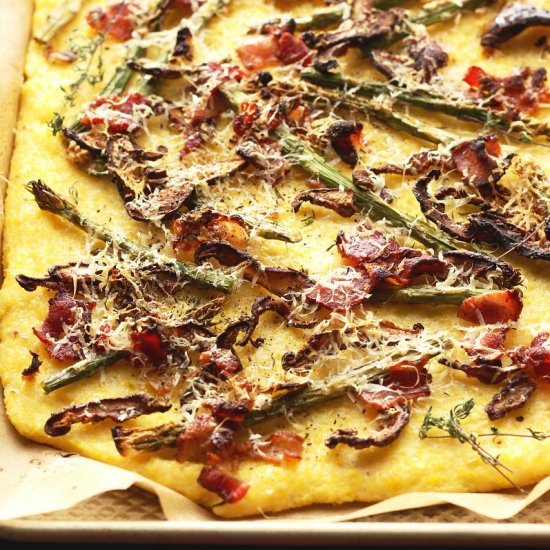 Polenta Crust Veggie Pizza