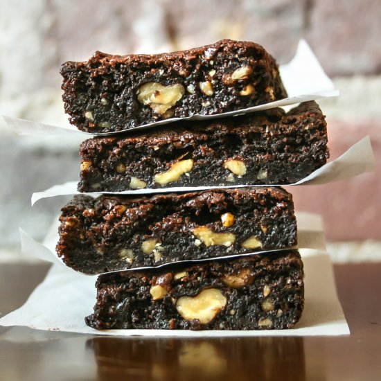 small batch walnut brownies