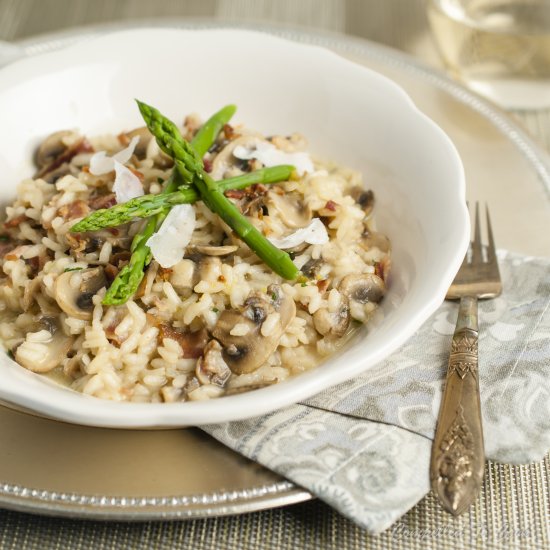 Mushroom Bacon Risotto