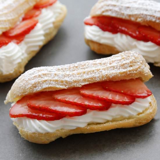 Strawberry Eclairs