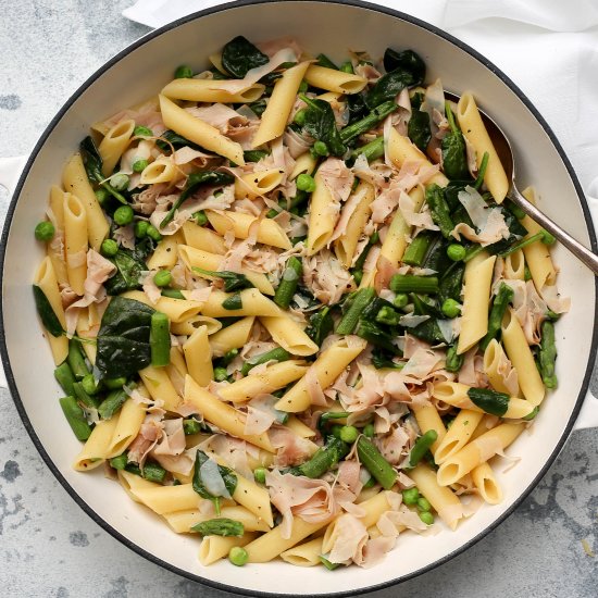 Ham + Asparagus Pasta