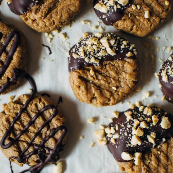 chewy vegan peanut butter cookies