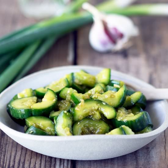 Chinese Garlic Soy Cucumbers