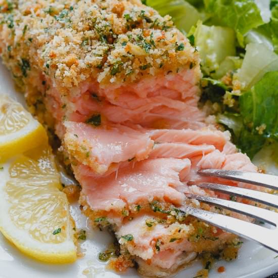 Baked Parmesan Crusted Salmon