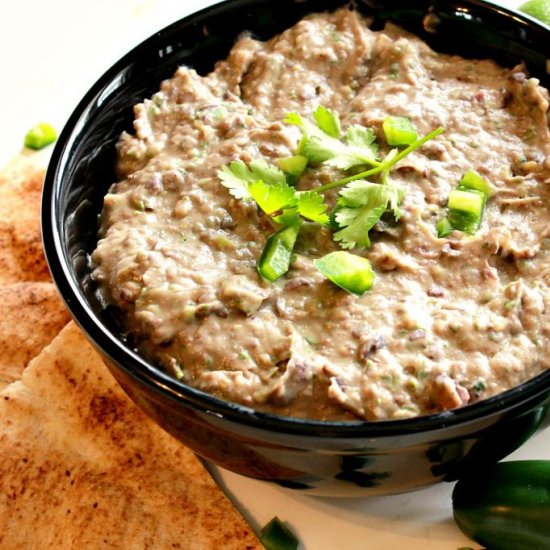 Spicy Black Bean Dip with Avocado