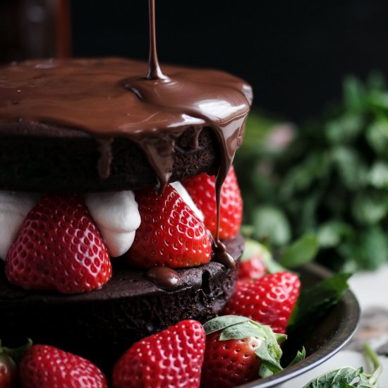 Low Carb Bourbon Brownie Cake