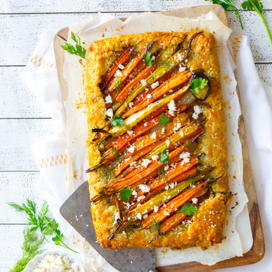 ROASTED CARROT & FETA GALETTE