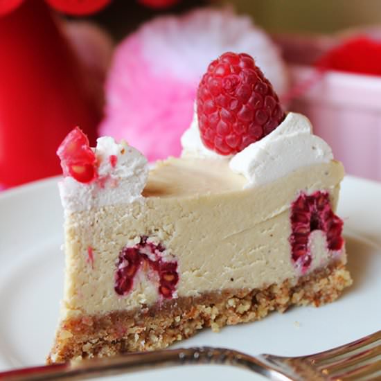 White Choc Raspberry Cheesecake