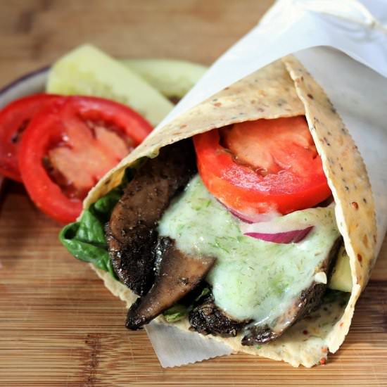 VEGAN GYRO’S WITH TZATZIKI SAUCE