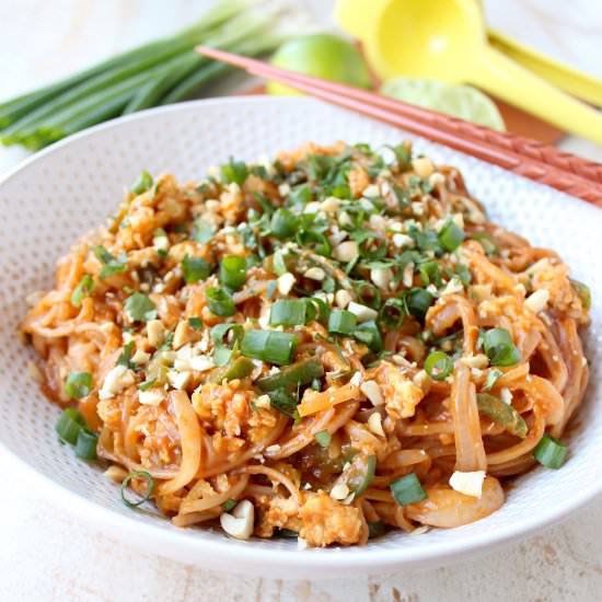 Spicy Vegetable Pad Thai