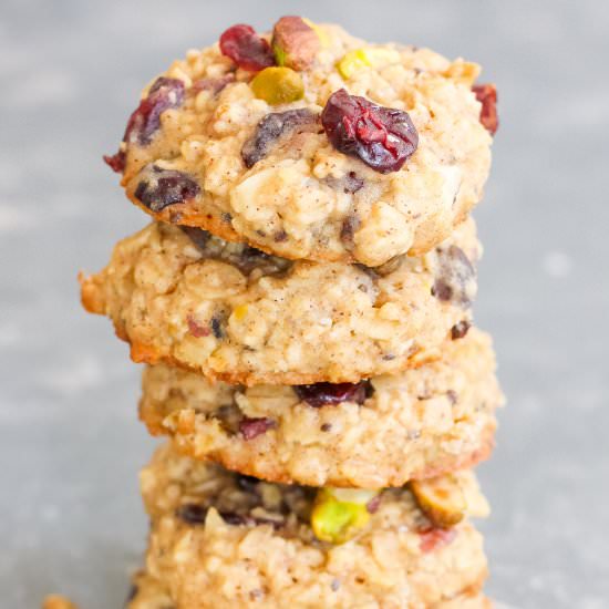 Oatmeal Cranberry Pistachio Cookies