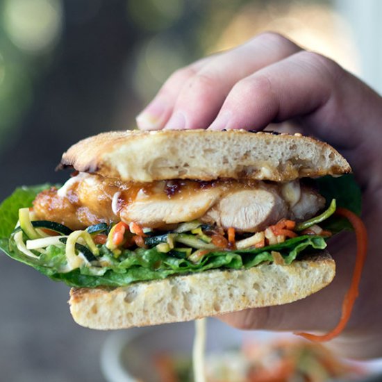 Teriyaki chicken sandwiches