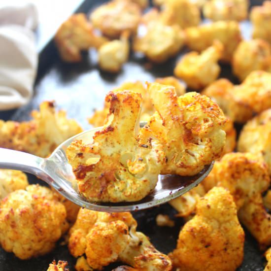 Golden Spice Roasted Cauliflower