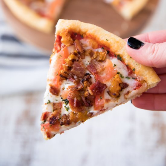 Butternut, Bacon, and Goat Cheese Pizza