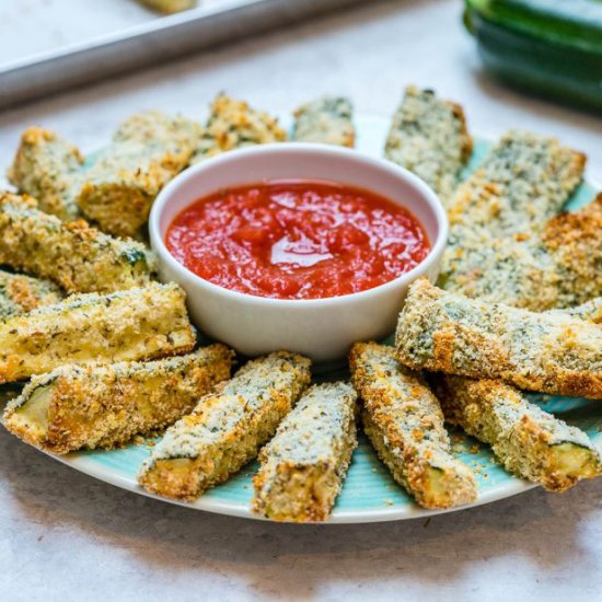 Oven Fried Zucchini Fingers