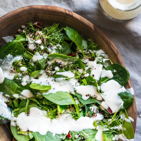 Dill Quinoa Salad Tahini Dressing