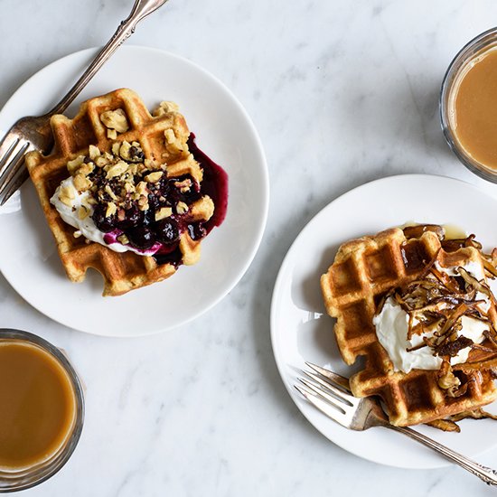 Whole grain oat waffles