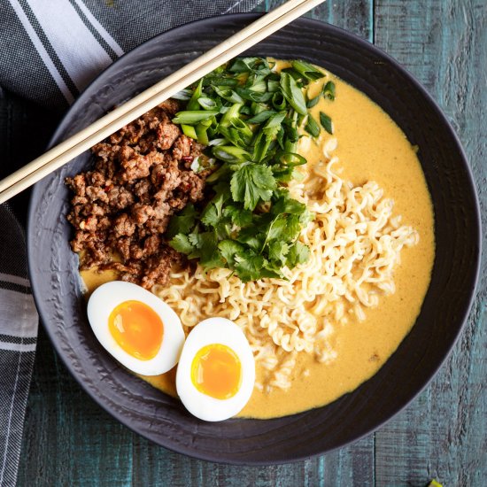 Spicy Lamb Coconut Curry Ramen