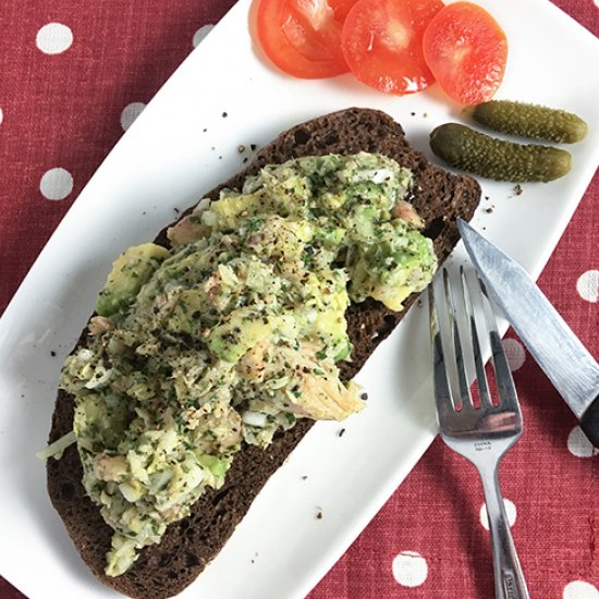 Avocado Toast with Trout and Lemon