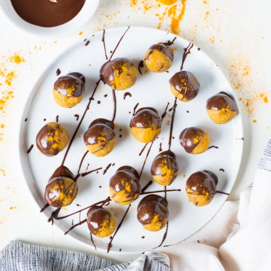 Chocolate Covered Golden Glow Bites