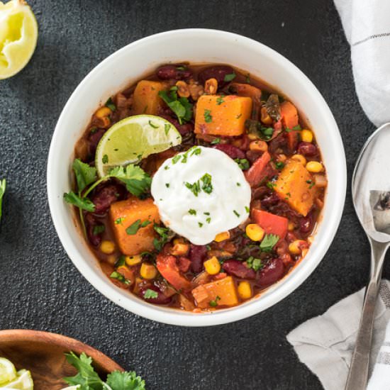 Smoky Butternut Squash Chard Stew