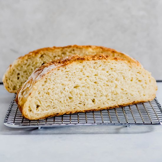 Easy Crusty Asiago Bread