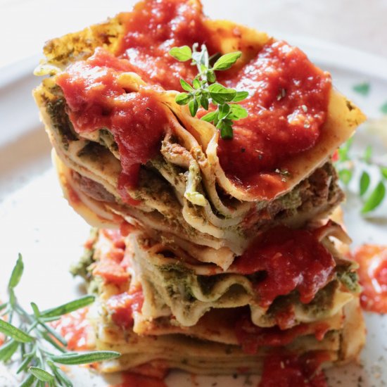 Vegan Kale Pesto Lasagna