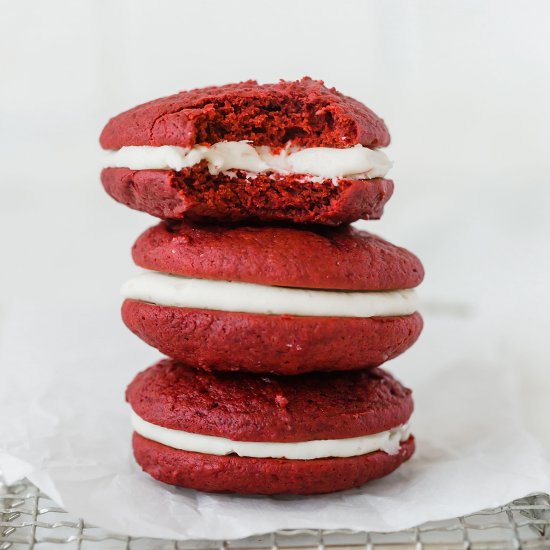 Red Velvet Whoopie Pies