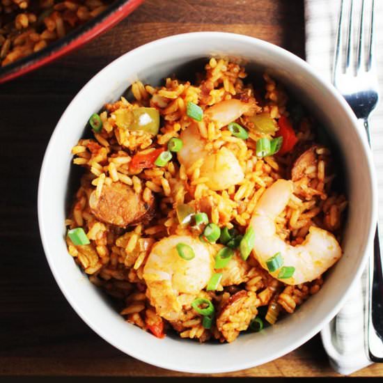 Chicken, Shrimp & Sausage Jambalaya