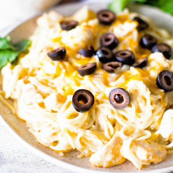 White Chicken Enchilada Pasta