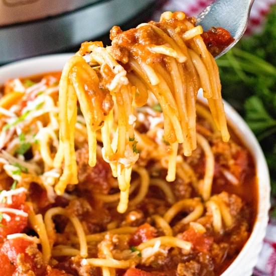 Pressure Cooker Spaghetti