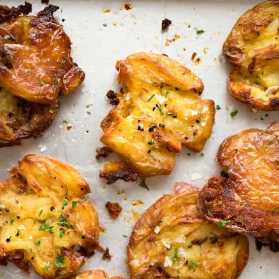 ultra crispy Smashed Potatoes