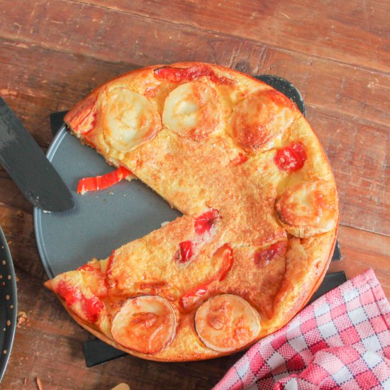 Goat Cheese & Bell Pepper Flan