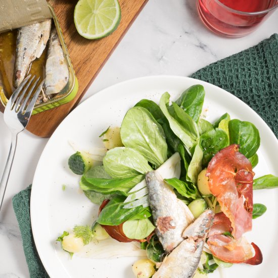 Fantastic vintage sardines salad