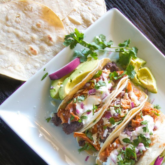 Chicken Adobo & Black Bean Tacos