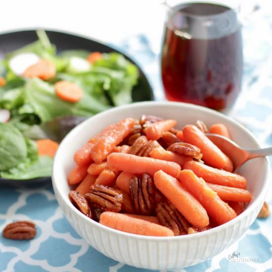 Maple Glazed Carrots with Pecans