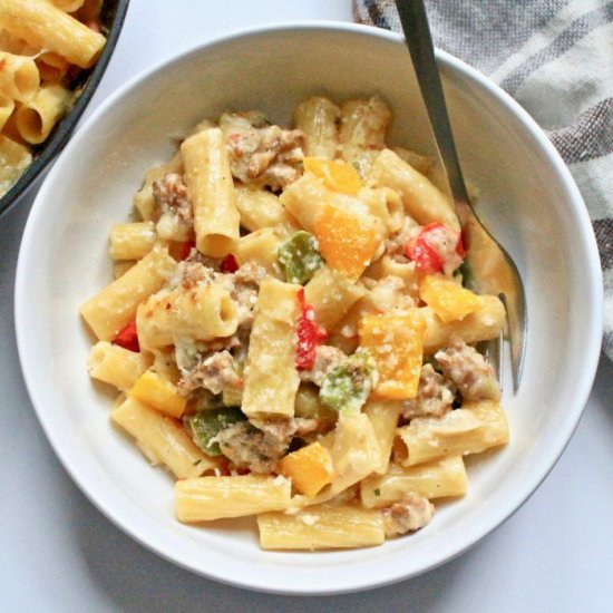 Sausage, Peppers & Onions Pasta