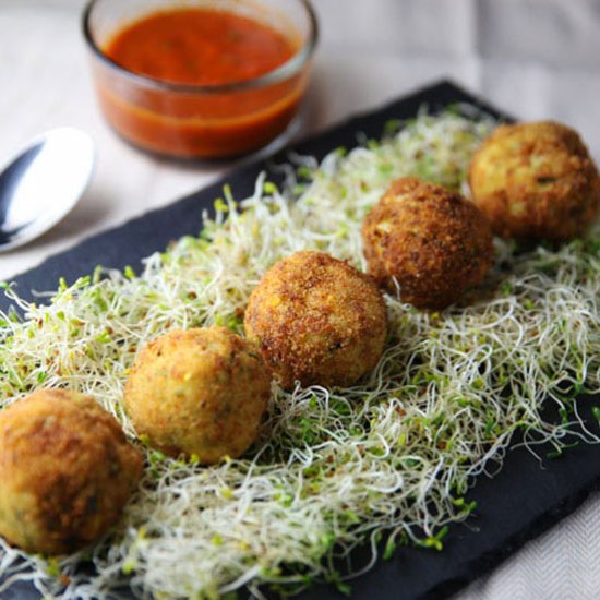 Zucchini Ricotta Fried Balls