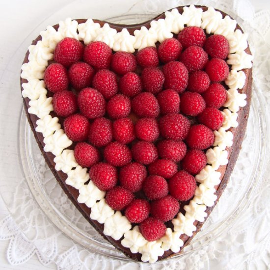 Heart-Shaped Raspberry Cheesecake