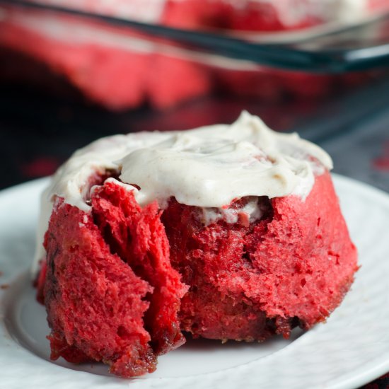 Red Velvet Cinnamon Rolls